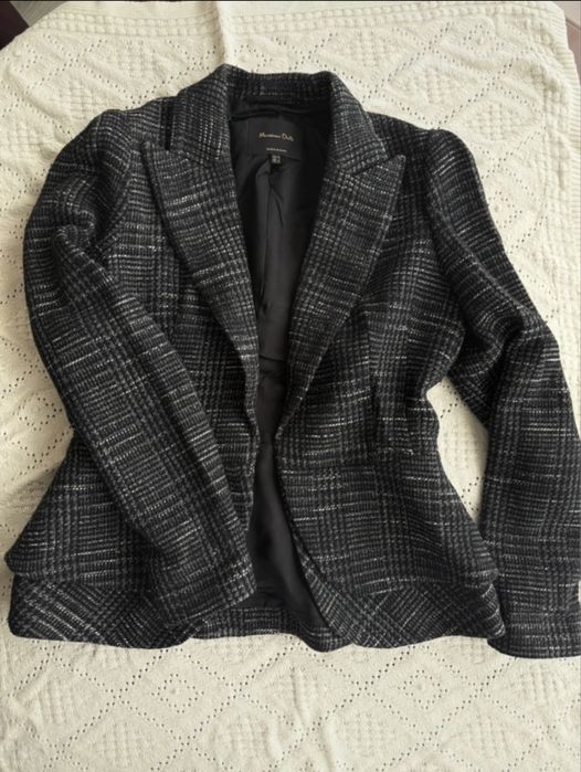 Massimo Dutti set de blazer și fustă în amestec de lână