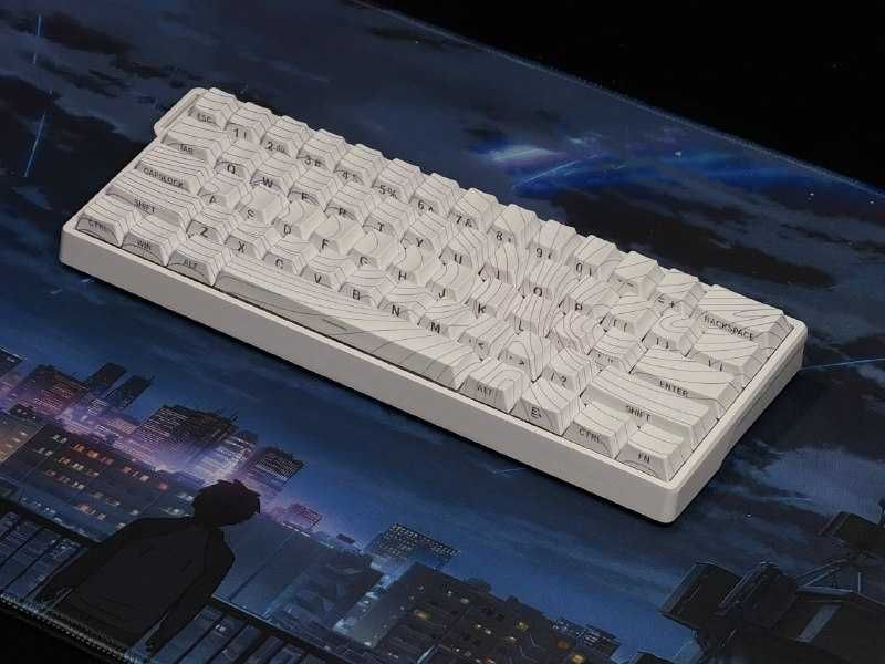 AULA Win60HE Max – White Contour Side Print edition gaming magnit key