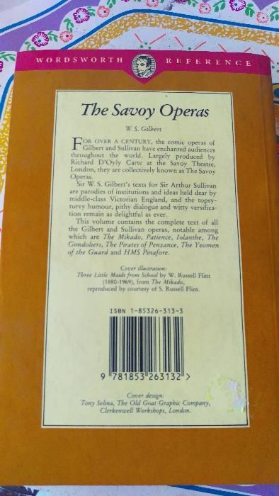 Carte W S Gilbert The Savoy Operas limba engleza