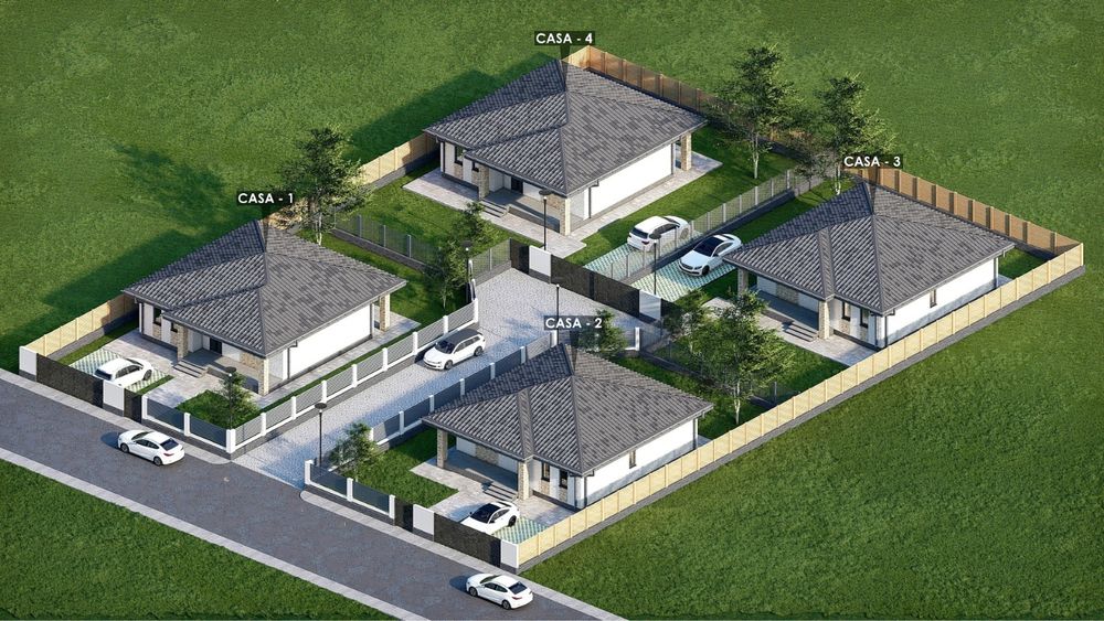 Casa 4 Camere 100mp Util in Complex Case Vanatori Incalzire Pardoseala