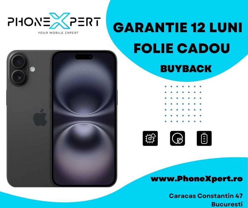 PhoneXpert SH - iPhone 16 Plus 128GB Black Ca Nou (0 cicluri) #81753