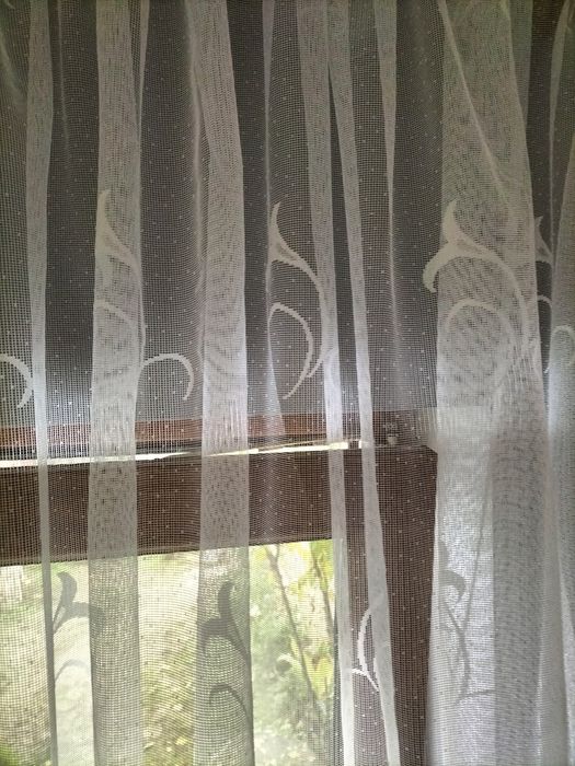 Perdele albe gata făcute! 4,70 m .