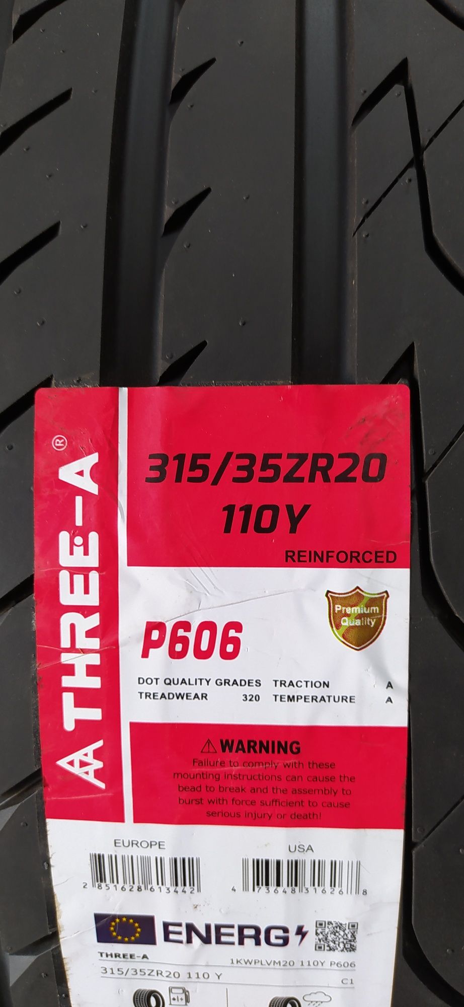 275/40R20. Thee-A. P606