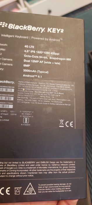 Blackberry Key2 Black edition 64GB/6GB utilizat