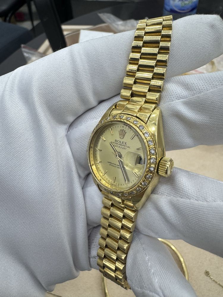 Золотые Часы Rolex 750Пробы с Бриллиантами