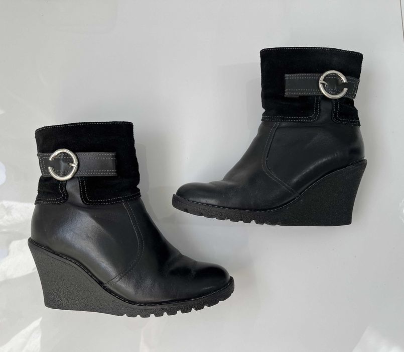 Ghete/cizme piele naturala, talpa ortopedica, dama, negre, marime 37