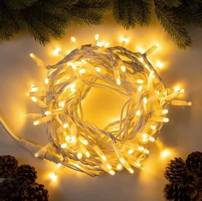 Гирлянда «Нить» 50 м, IP65 — уличная, белая каучуковая нить