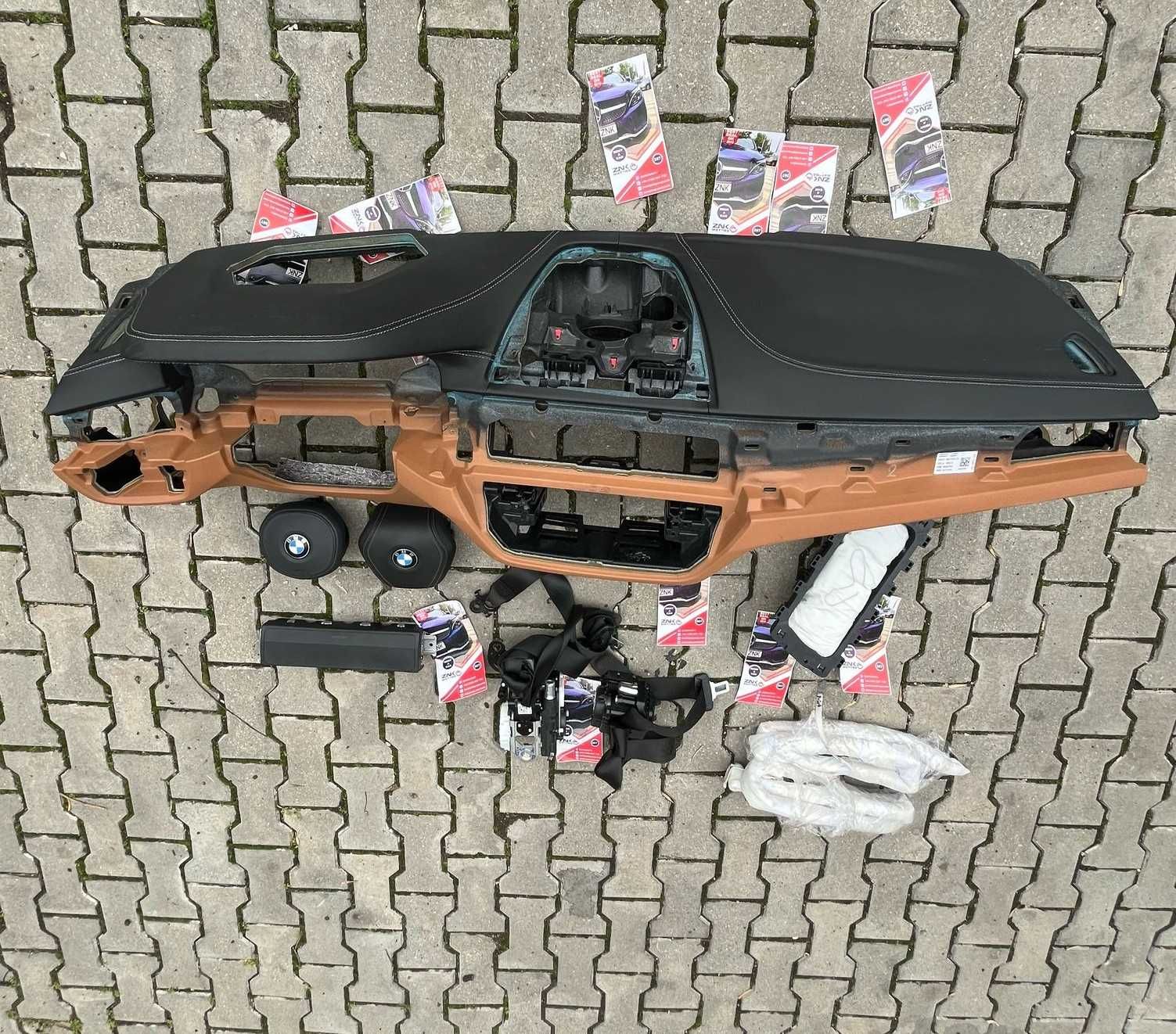 BMW G30 - plansa bord HUD piele - kit airbag - centuri de siguranta