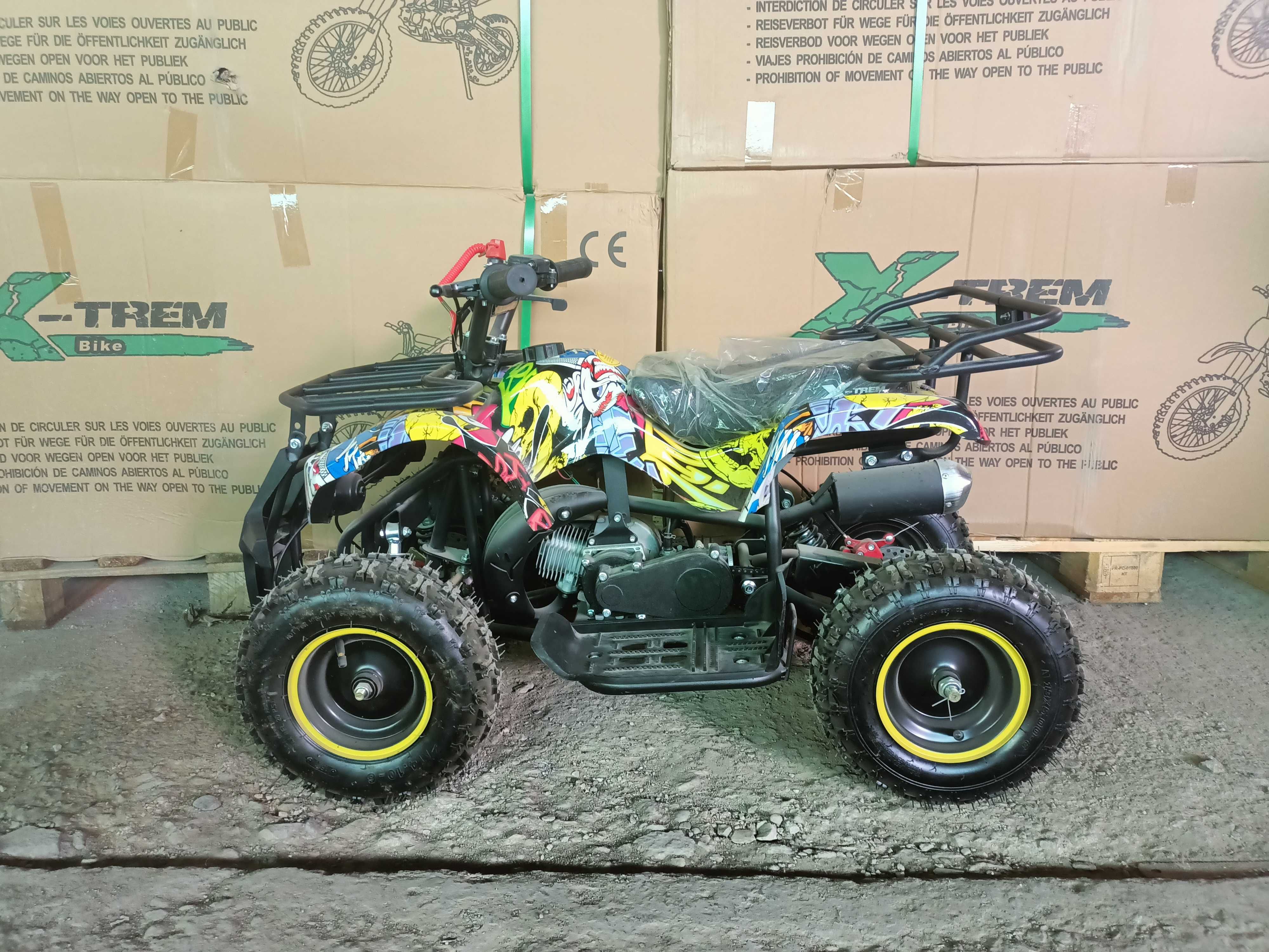 Mini quad atv grafitti 49cc + casca protectie