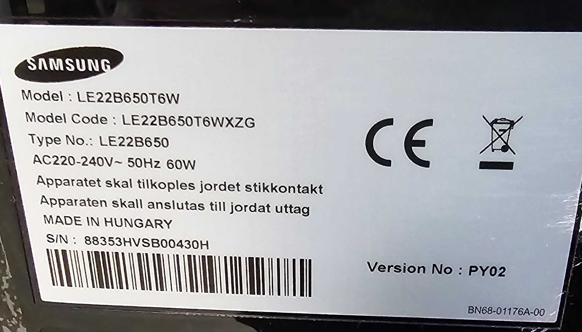 Televizor bucatarie - Samsung LE22B650 - 22 inch-56 cm - impecabil