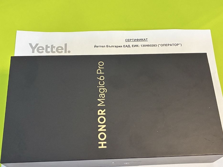 КАТО НОВ 512GB Honor Magic 6 Pro Yettel Гаранция 2027г. Green Зелен