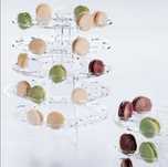 Suport Macarons Plexiglas Transparent, 3 Etaje,  36 buc