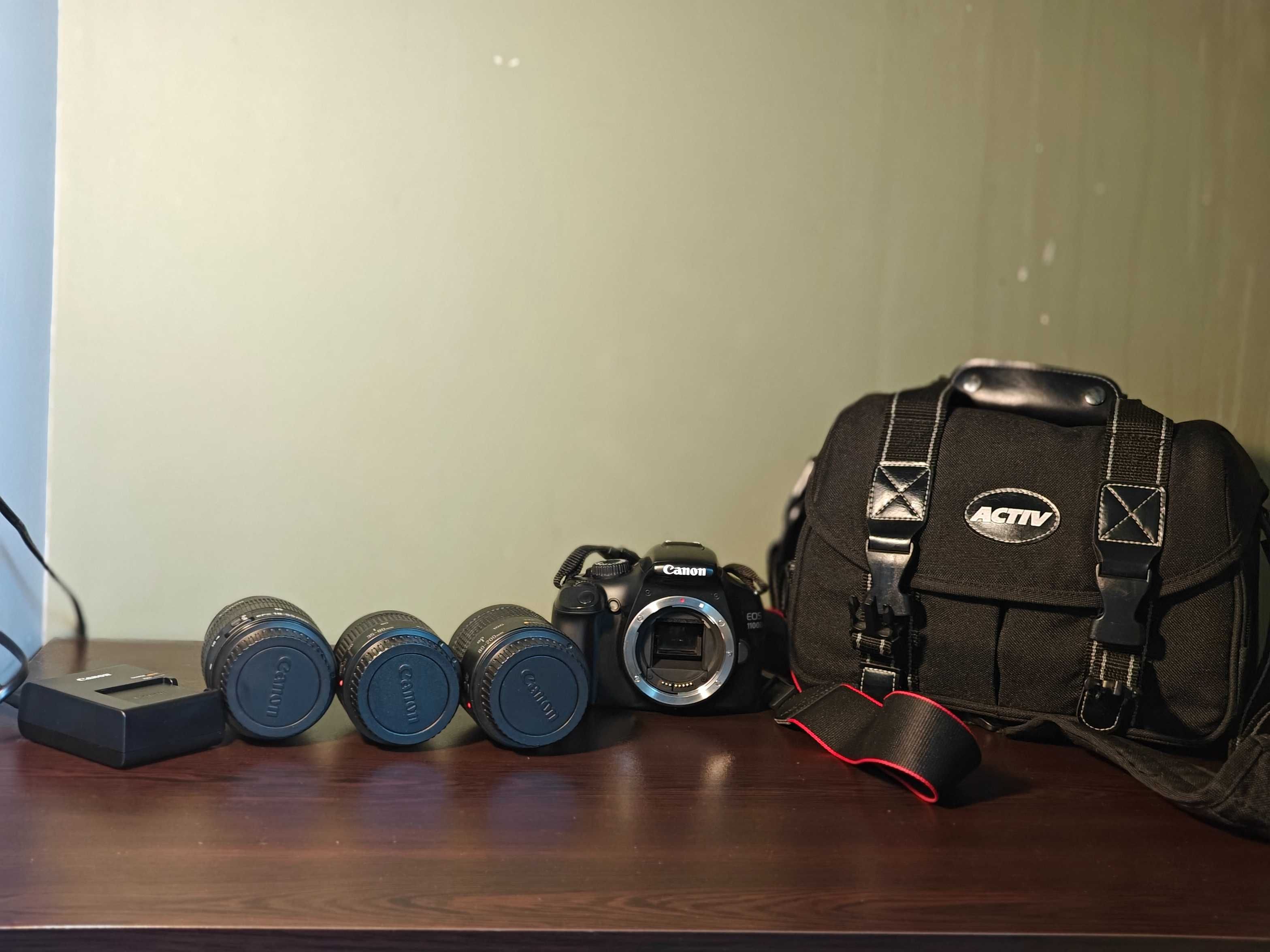 Canon EOS 1100D Camera with accessories