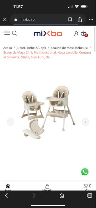 Vand scaun de masa pt bebe