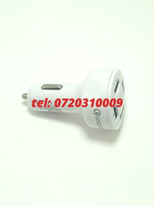 Incarcator Masina Auto 4 Porturi Bricheta Usb Qc Incarcare Rapida
