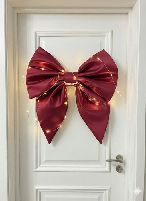 Новогодний бант на дверь