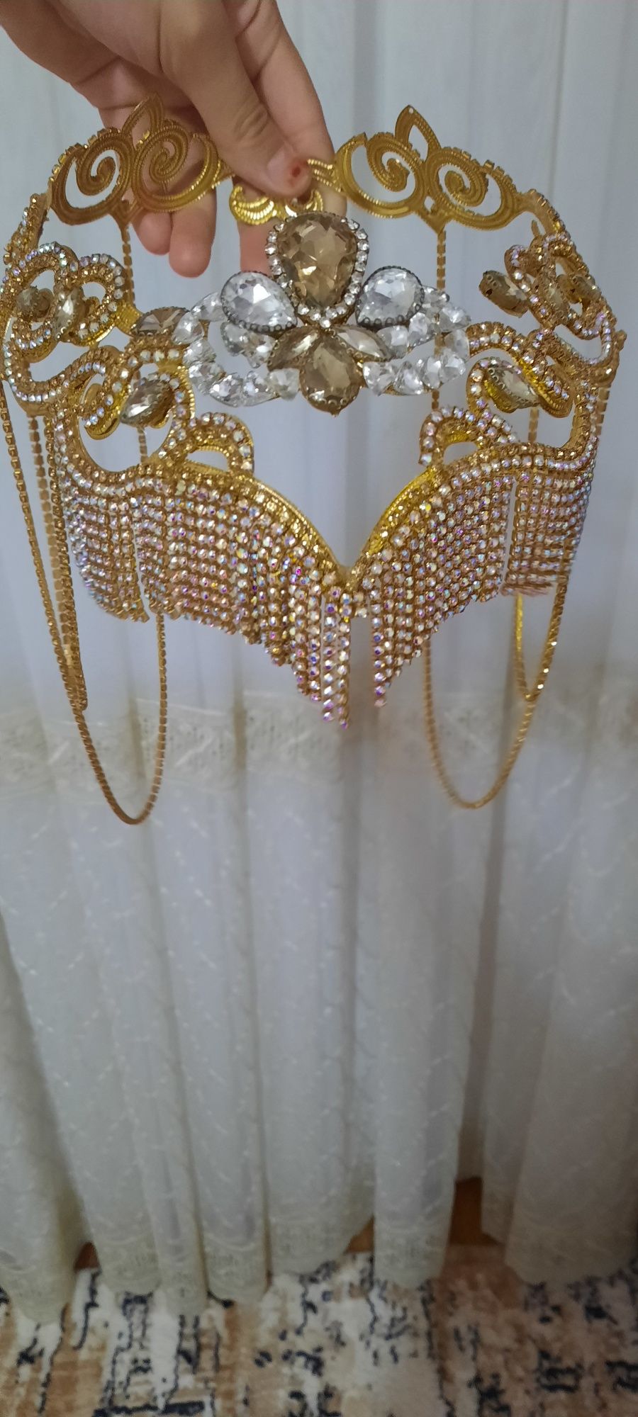 Diadema zirak 2ta ro'molga broshka