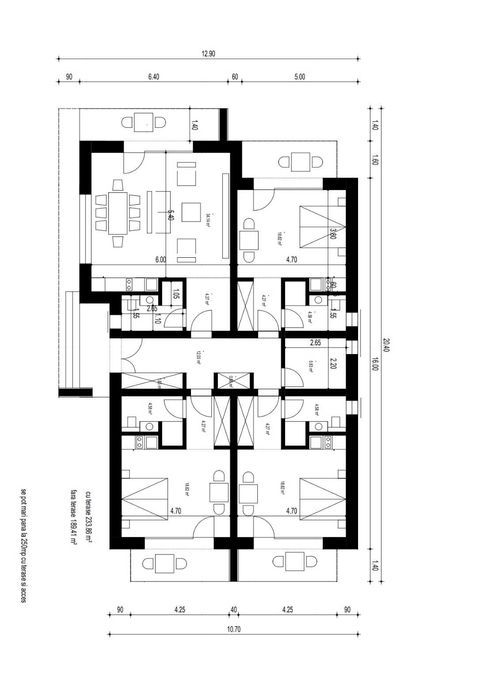 2440 mp cu Autorizatie de construire  pentru două case-plata în transe
