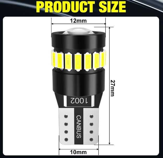 Комплект супер ярки авто LED/ЛЕД крушки за интериор/габарити - T10 W5W