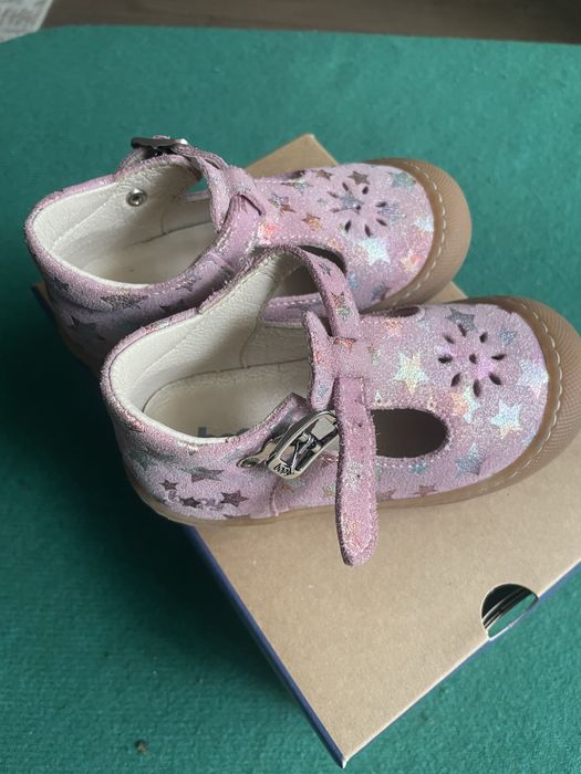 Pantofi barefoot din piele Bopi 21, 14 cm