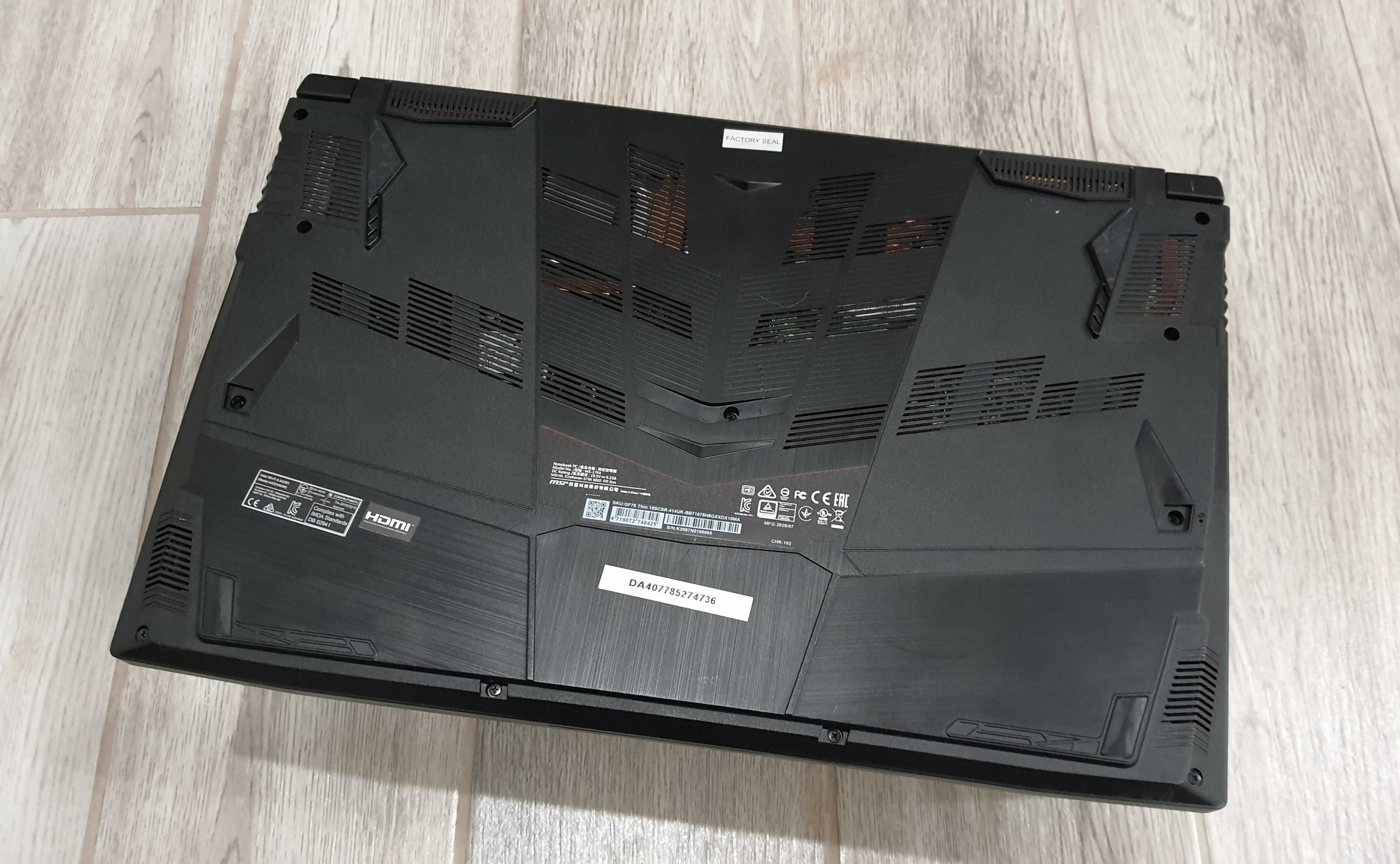 Laptop Gaming MSI - Intel® Core™ i7 10750H – stare excelenta