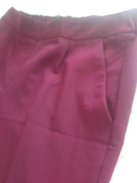 Pantalon chic dame, pe bordo