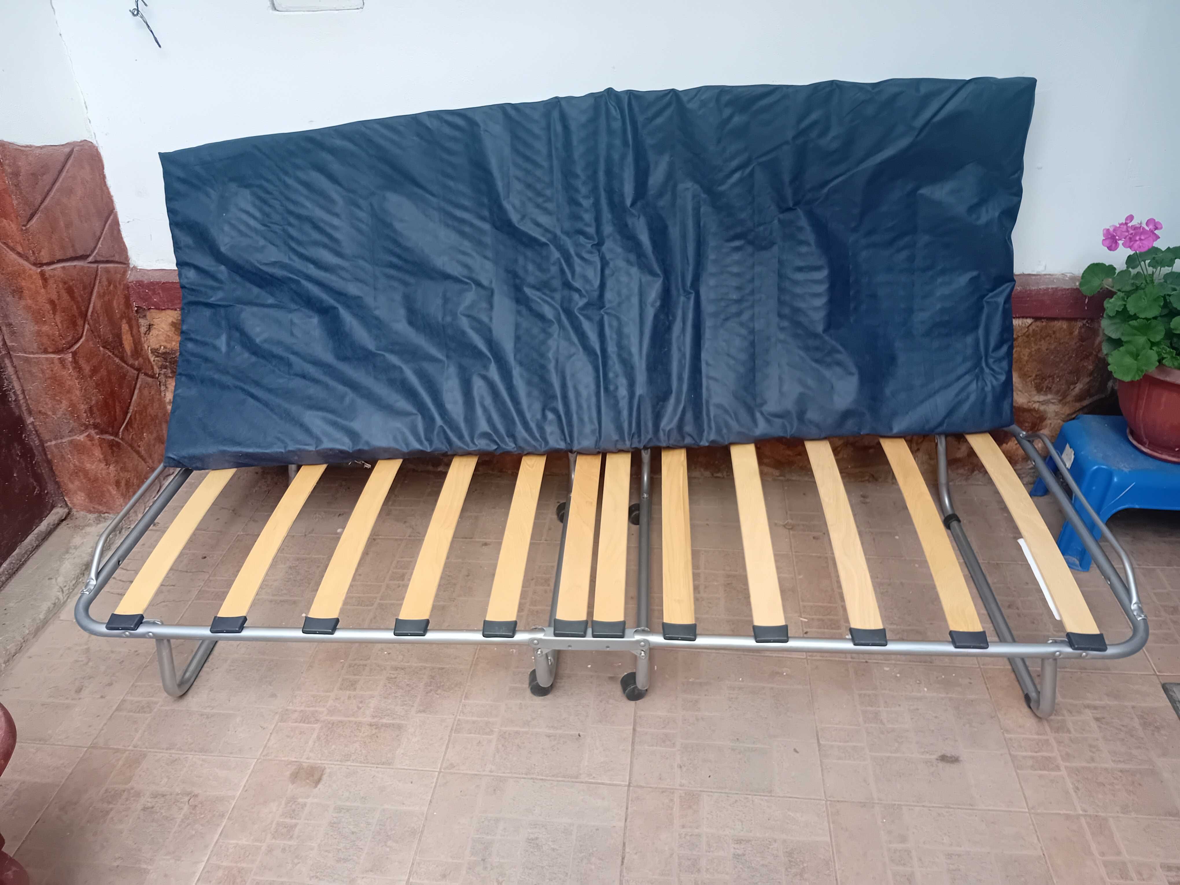 Pat pliabil cu saltea 190x80 4buc