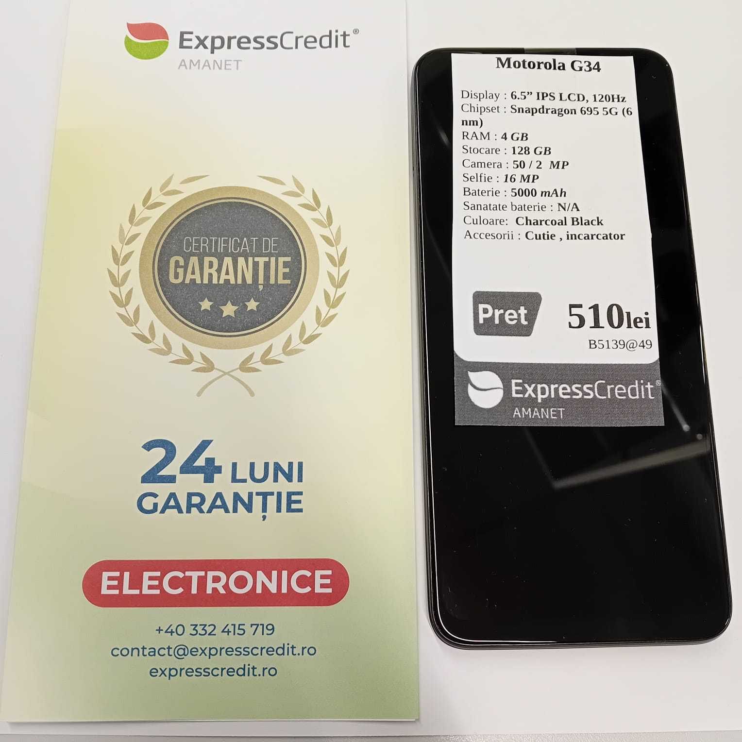 Motorola G34 ( ag49 Esplanada b.5139 ) * 2 ani garantie