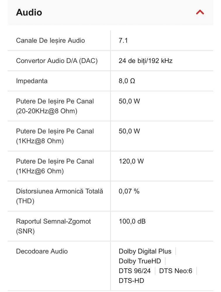 Harman Kardon AVR 260, Stare Perfecta