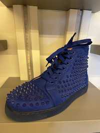 Christian Louboutin Blue Suede Spikes 1:1