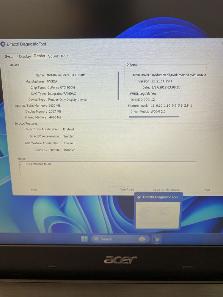 Acer E5, I7-7500, Gtx 950M