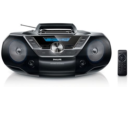 Philips AZ780, Radio FM, CD mp3, USB, AUX. NOU SIGILAT