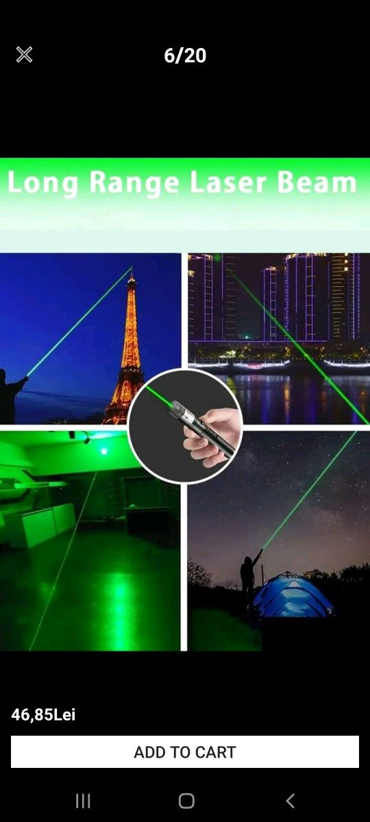 Vand Laser Pointer Foarte Puternic