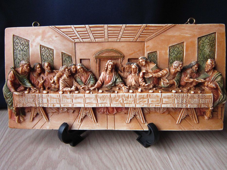 cadou rar 3D Da Vinci Cina cea de taina 20x12 cm Italia 1970