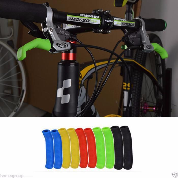 Set protectie din silicon manete de frana bicicleta,antiderapante grip