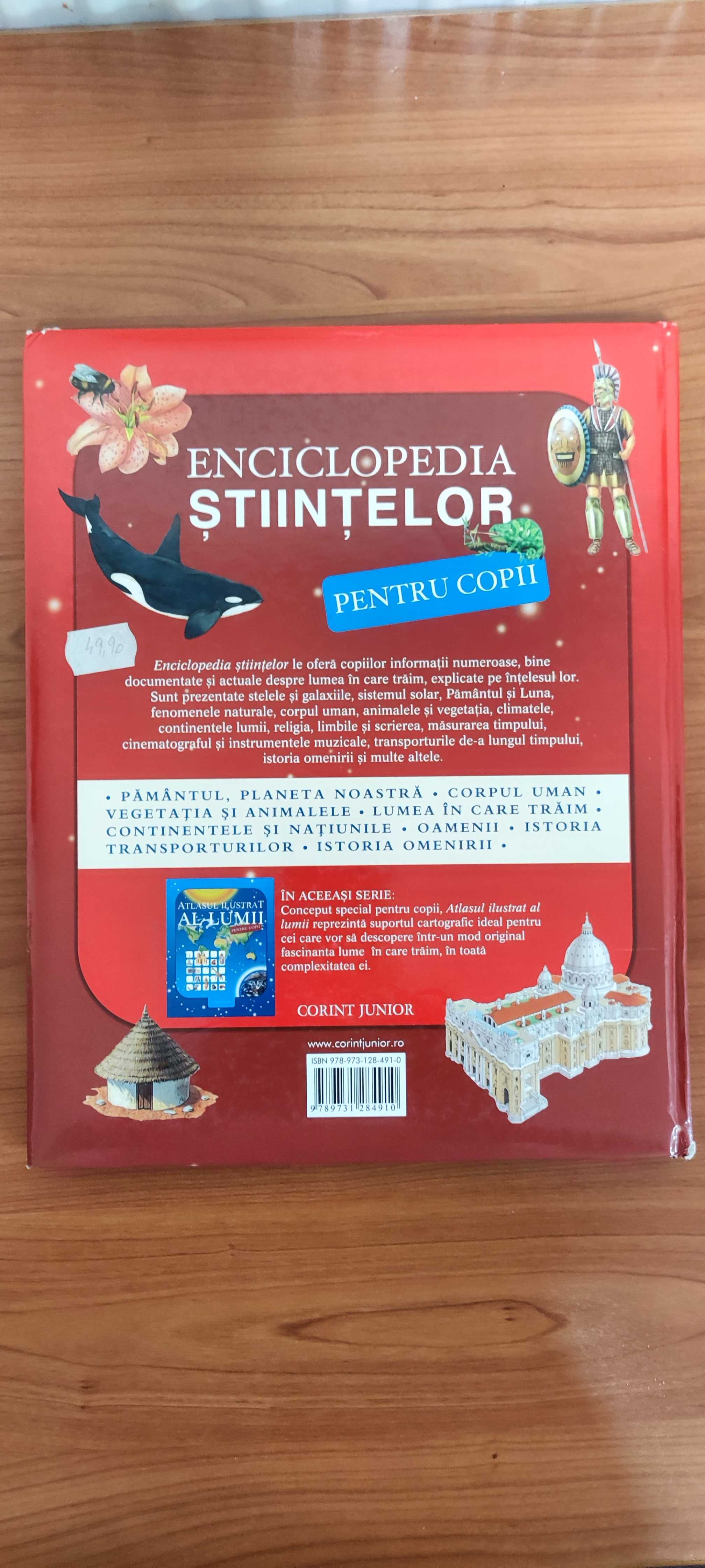 Enciclopedia Stiintelor pentru copii editura Corint pret 40 lei