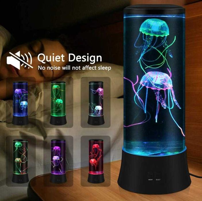 Lampă POYO Jellyfish, lampă lava LED de 38 cm