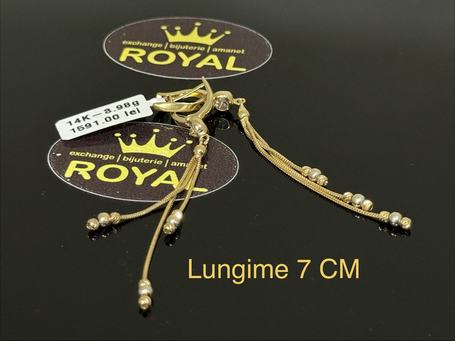 Bijuteria ROYAL : Cercei AUR 14K / 3.98 GR