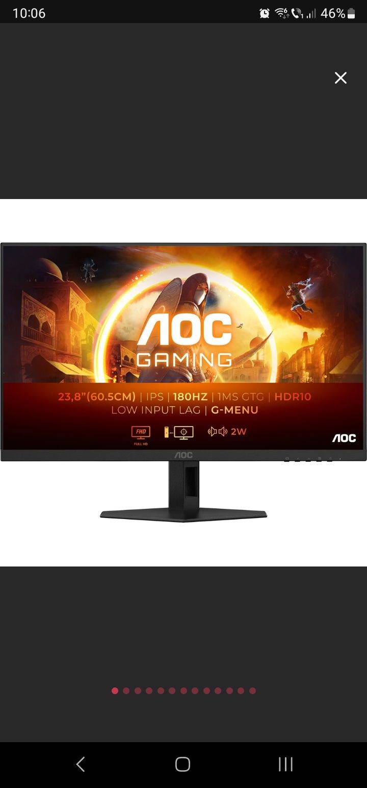 AOC Fast IPS 24G4XE  23.8"  180hz Full Hd