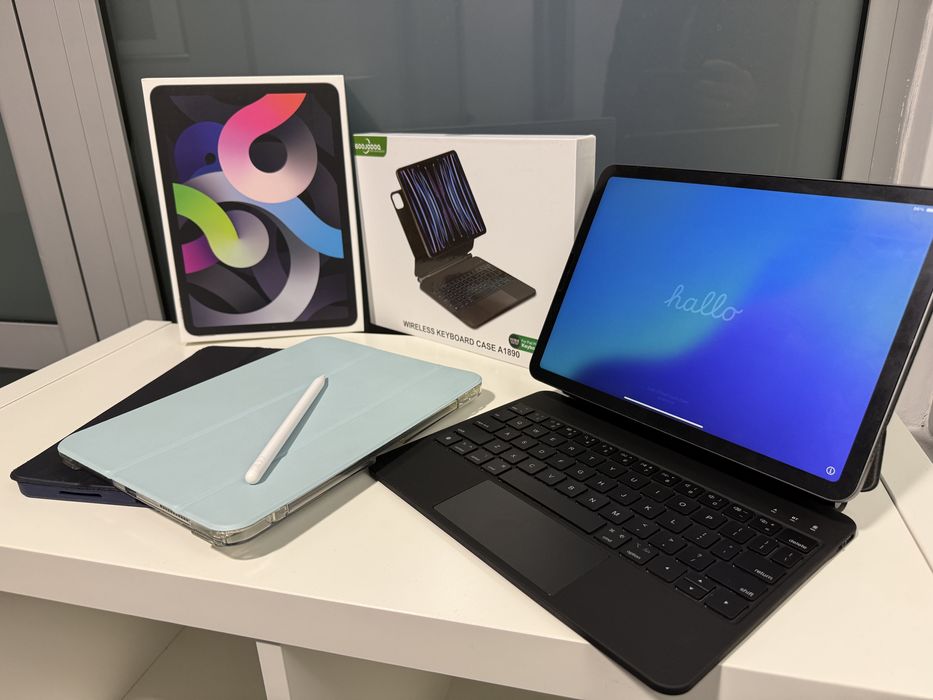 iPad Air 4th Gen (64GB) + Apple Pencil 2nd gen: Като Нови + Подарък!