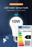 Bec led tip radar cu senzor de miscare si amurg.