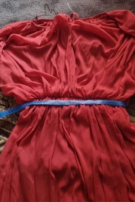 Rochie din voal portocaliu închis