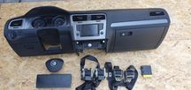 Kit planșă bord Golf 7 airbag / centuri / ceasuri navigație / torpedou