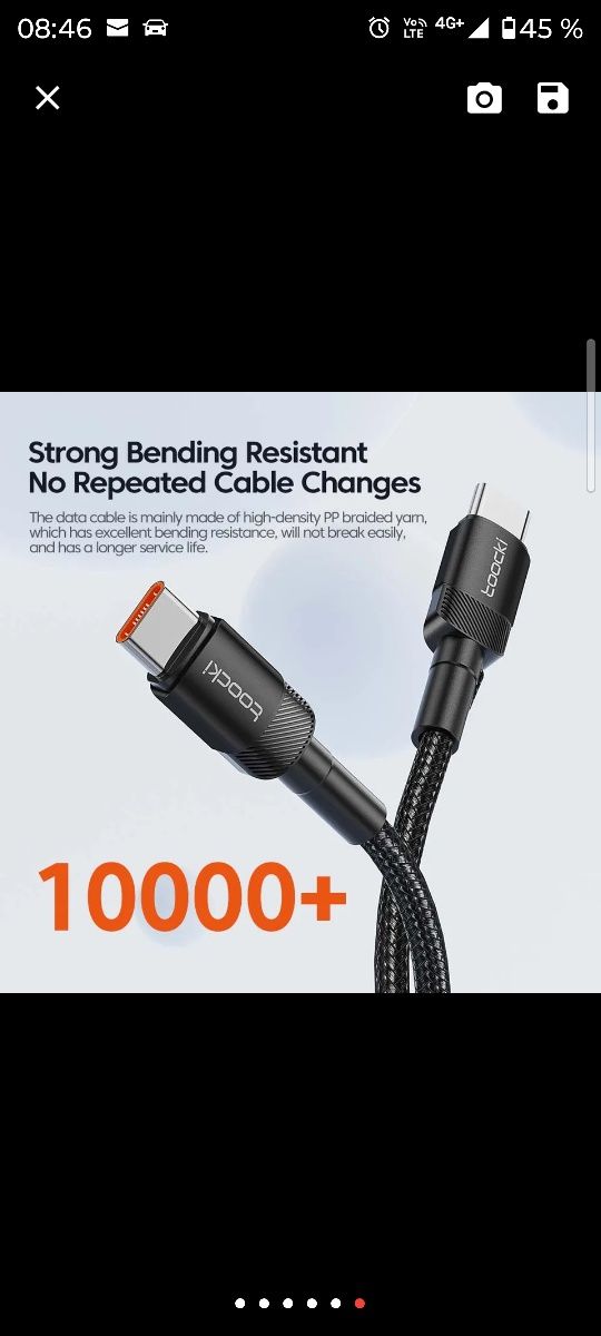 Cablu încărcare 100w lungime 2 metri