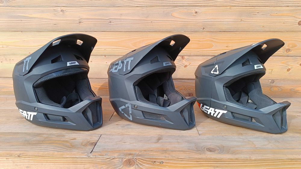Casti full face casca second hand LEATT Gravity 1.0 negru gri alb