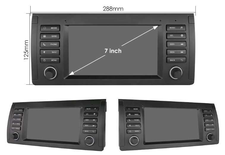 Мултимедия 7" Android 12 за BMW 5 series E39 X5 E53 CARPLAY RDS DSP