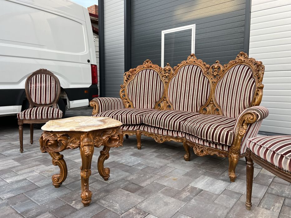 Set Canapea stil baroc ~ Antic Lemn masiv