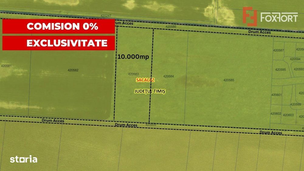 COMISION 0% Teren extravilan pretabil agricol, Sacalaz - Oportunitate