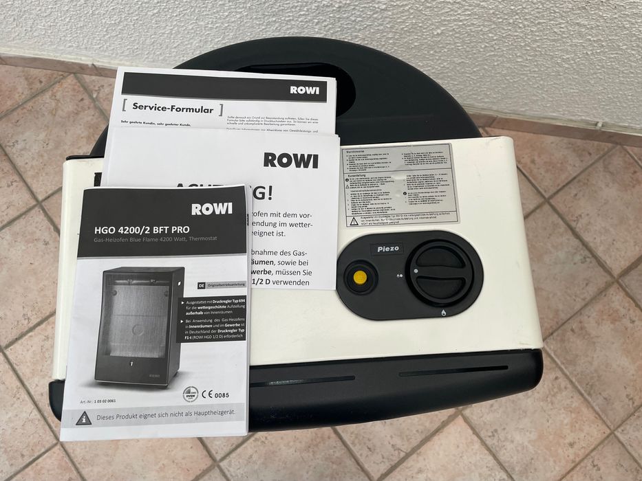 НЕМСКА ГАЗОВА ПЕЧКА ROWI 4,2 KW само 2 ПЪТИ използвана НОВА виж снимки