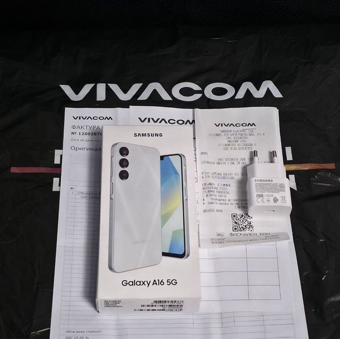 КАТО НОВ 128GB Samsung A16 5G Гаранция Vivacom 2027г. Gray | Сив